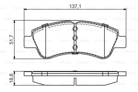 Дискові колодки BOSCH 0986495430 (фото 1)