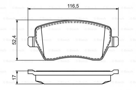 Дискові колодки BOSCH 0986495452 (фото 1)