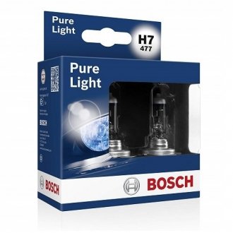 Автолампа (12V 55W H7 PURE LIGHT бокс 2 шт) BOSCH 1 987 301 406 (фото 1)
