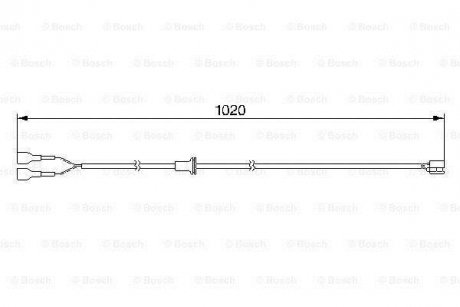 Сигнализатор, износ тормозных колодок BOSCH 1 987 474 980 (фото 1)