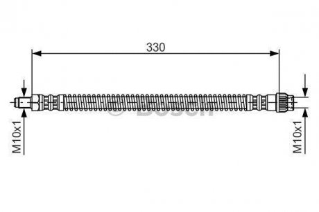 Шланг гальмівний BOSCH 1987476672 (фото 1)