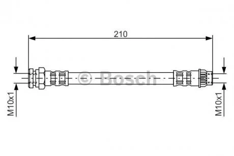 Гальмівний шланг CITROEN/PEUGEOT C2/C3/C4/DS4/1007/3008/307/308/RCZ \'\'R \'\'1.2-2.0 \'\'00>> BOSCH 1987476913