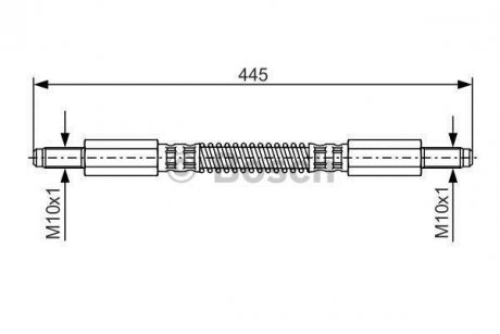 Шланг гальмівний BOSCH 1987476925 (фото 1)