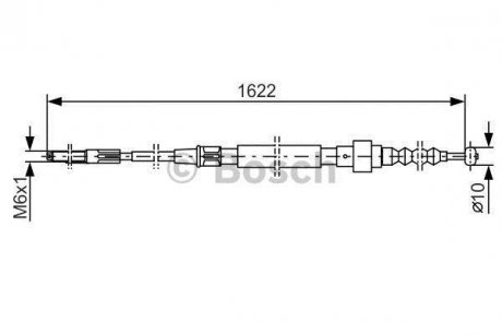 Трос, стояночная тормозная система BOSCH 1987477167 (фото 1)