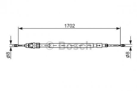Трос, стояночная тормозная система BOSCH 1987477239 (фото 1)