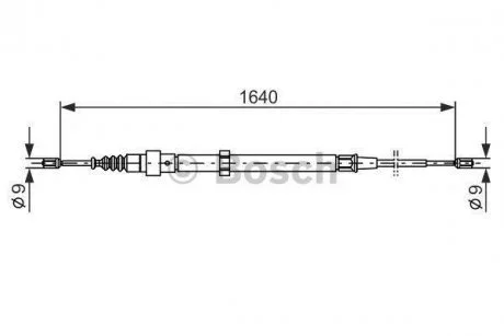Трос ручного гальма BOSCH 1987477807