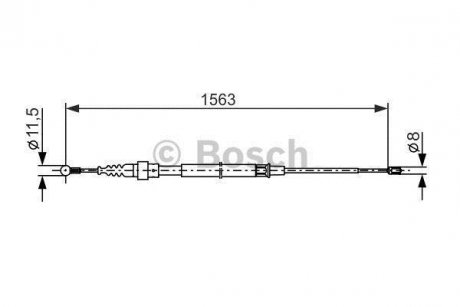 Трос, стояночная тормозная система BOSCH 1 987 477 891 (фото 1)