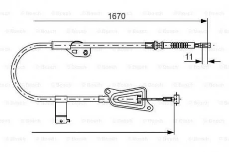 Трос ручного гальма BOSCH 1987477943