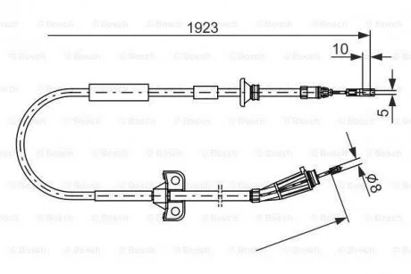 Трос ручного тормоза BOSCH 1987477999