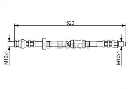 Тормозной шланг BOSCH 1987481158 (фото 1)