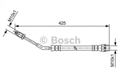 Гальмівний шланг гнучкий задн Лів (довжина 275мм, M10x1/M10x1) BMW Z4 (E85), Z4 (E86) 2.0-3.2 12.02-02.09 BOSCH 1 987 481 579