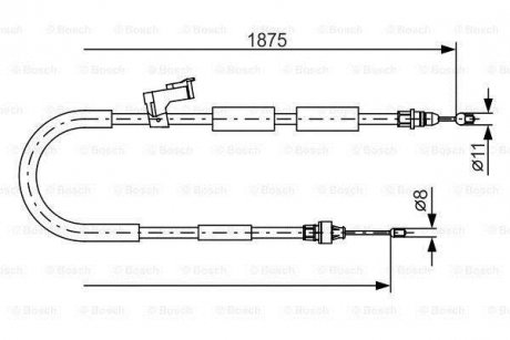 Трос, стояночная тормозная система BOSCH 1987482057 (фото 1)