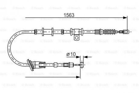 Трос, стояночная тормозная система BOSCH 1987482064 (фото 1)