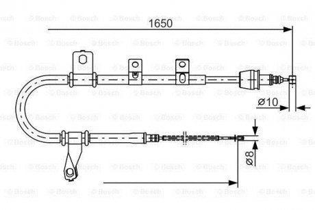 Трос, стояночная тормозная система BOSCH 1987482074 (фото 1)