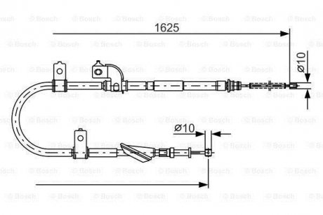 Трос, стояночная тормозная система BOSCH 1987482081 (фото 1)