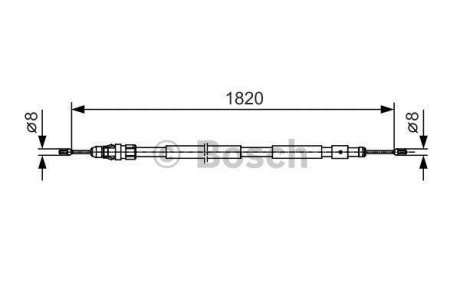 Трос, стояночная тормозная система BOSCH 1987482116 (фото 1)