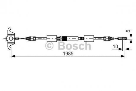 Трос ручного тормоза BOSCH 1987482128 (фото 1)