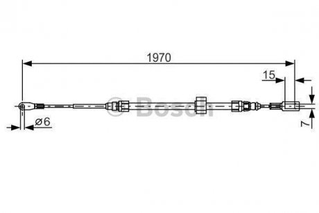 Трос, стояночная тормозная система BOSCH 1987482131 (фото 1)