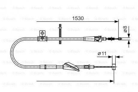 Трос, стояночная тормозная система BOSCH 1987482136 (фото 1)