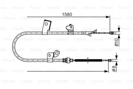 Трос, стояночная тормозная система BOSCH 1 987 482 155