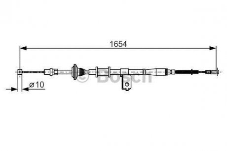 Трос, стояночная тормозная система BOSCH 1987482172 (фото 1)
