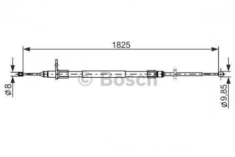 Трос, стояночная тормозная система BOSCH 1987482254 (фото 1)