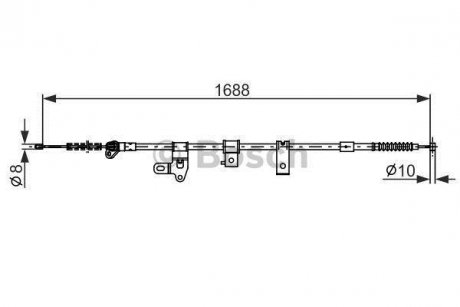Трос ручного тормоза BOSCH 1987482306 (фото 1)