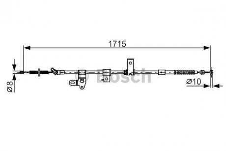 Трос, стояночная тормозная система BOSCH 1987482348 (фото 1)