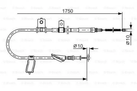 Трос зупиночних гальм BOSCH 1 987 482 351