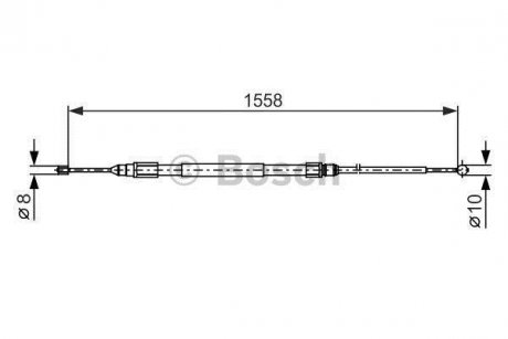 Трос, стоянкова гальмівна система BOSCH 1987482368 (фото 1)