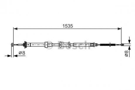 Трос, стояночная тормозная система BOSCH 1 987 482 393