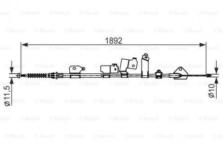Трос стояночного тормоза BOSCH 1987482439 (фото 1)