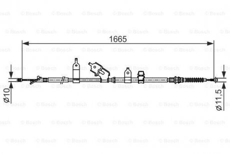 Трос, стояночная тормозная система BOSCH 1 987 482 440 (фото 1)