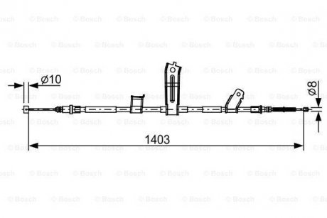 Трос, стояночная тормозная система BOSCH 1987482522 (фото 1)