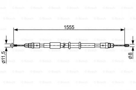 Трос ручного тормоза BOSCH 1987482552