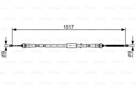 Трос стоянкових гальм BOSCH 1987482639