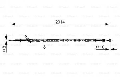 Трос ручного тормоза TOYOTA AVENSIS VERSO 2.0D 01-09 BOSCH 1987482786 (фото 1)