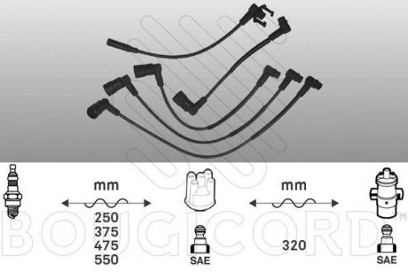 Комплект проводов зажигания BOUGICORD 2497 (фото 1)