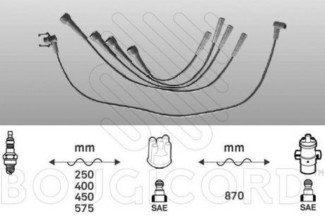 Комплект проводов зажигания BOUGICORD 4474 (фото 1)