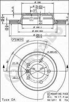 Диск гальмівний BREMBO 09.7720.11