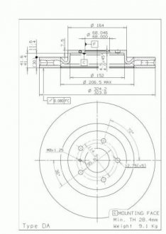 Тормозной диск BREMBO 09.8485.11