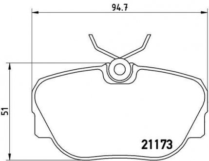 Комплект тормозных колодок, дисковый тормоз BREMBO P 06 010 (фото 1)