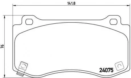 Гальмівні колодки, дискове гальмо (набір) BREMBO P 11 023