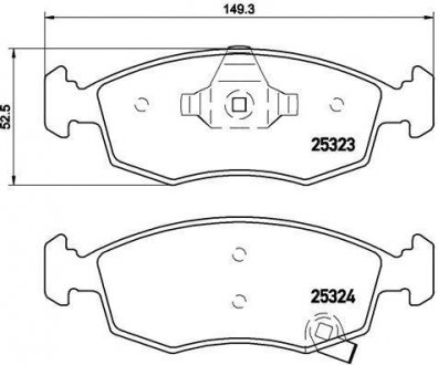 Комплект тормозных колодок, дисковый тормоз BREMBO P 11 031 (фото 1)