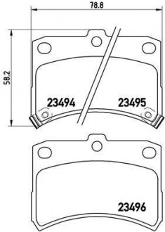 Комплект тормозных колодок, дисковый тормоз BREMBO P16009