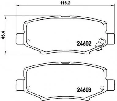 Гальмівні колодки BREMBO P18024