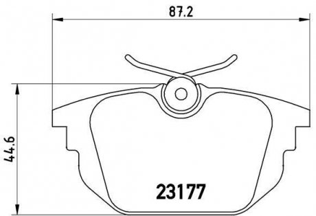 Комплект тормозных колодок, дисковый тормоз BREMBO P 23 026 (фото 1)