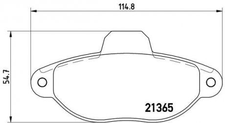 Гальмівні колодки, дискове гальмо (набір) BREMBO P23054 (фото 1)