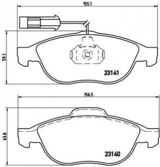 Комплект тормозных колодок, дисковый тормоз BREMBO P 23 075 (фото 1)