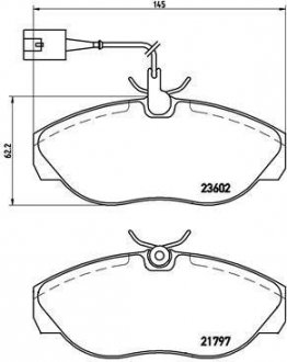 Комплект тормозных колодок, дисковый тормоз BREMBO P 23 083 (фото 1)